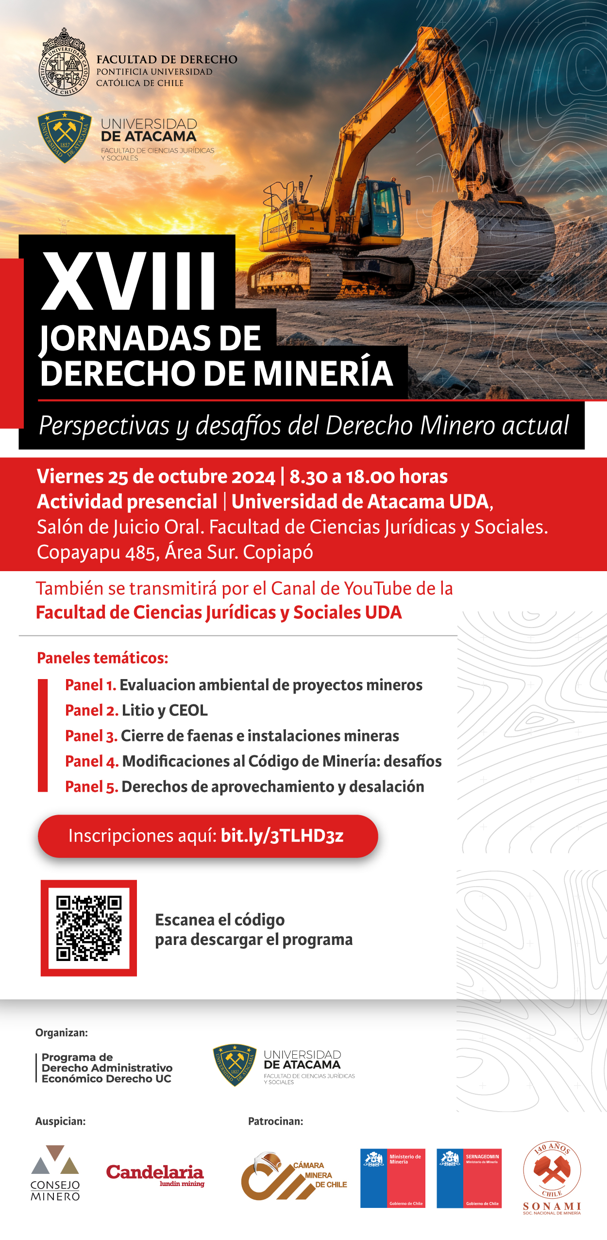 Afiche XVIII Jornadas Derecho de Minería Afiche vf