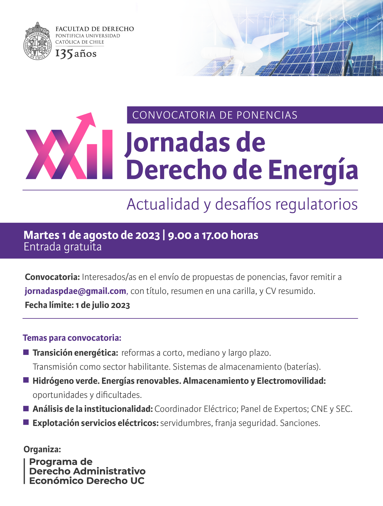 ok XXII JORNADAS DERECHO DE ENERGIA 2023 Afiche ok